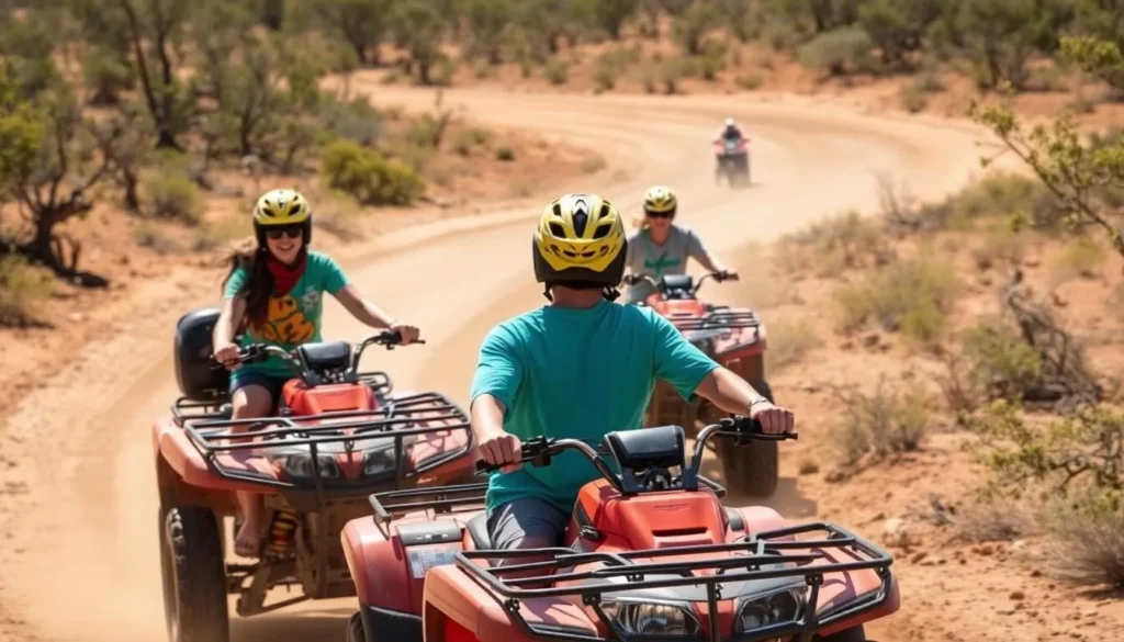 Quad bike tour through bushland near Batchelor, Northern Territory
