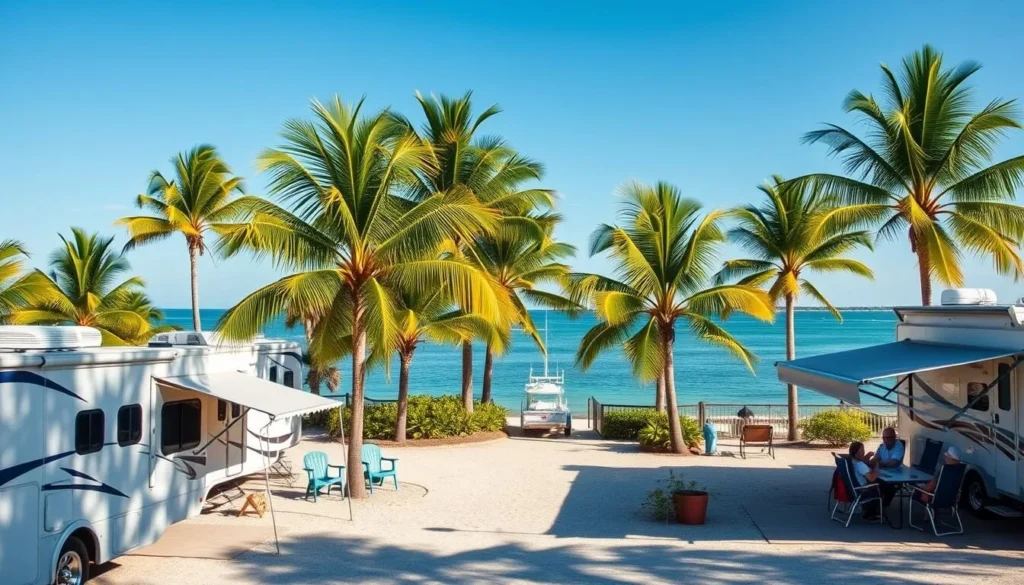 RV campsite near Big Torch Key with waterfront view