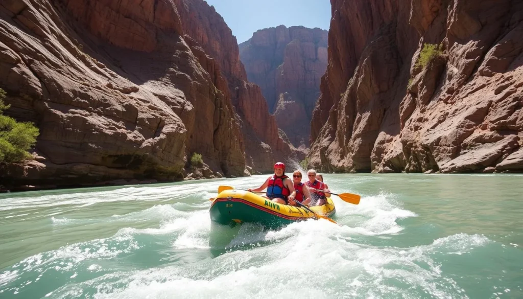 Rafting expedition navigating rapids on the Rio Grande Wild and Scenic River Rafting expedition navigating rapids on the Rio Grande Wild and Scenic River
