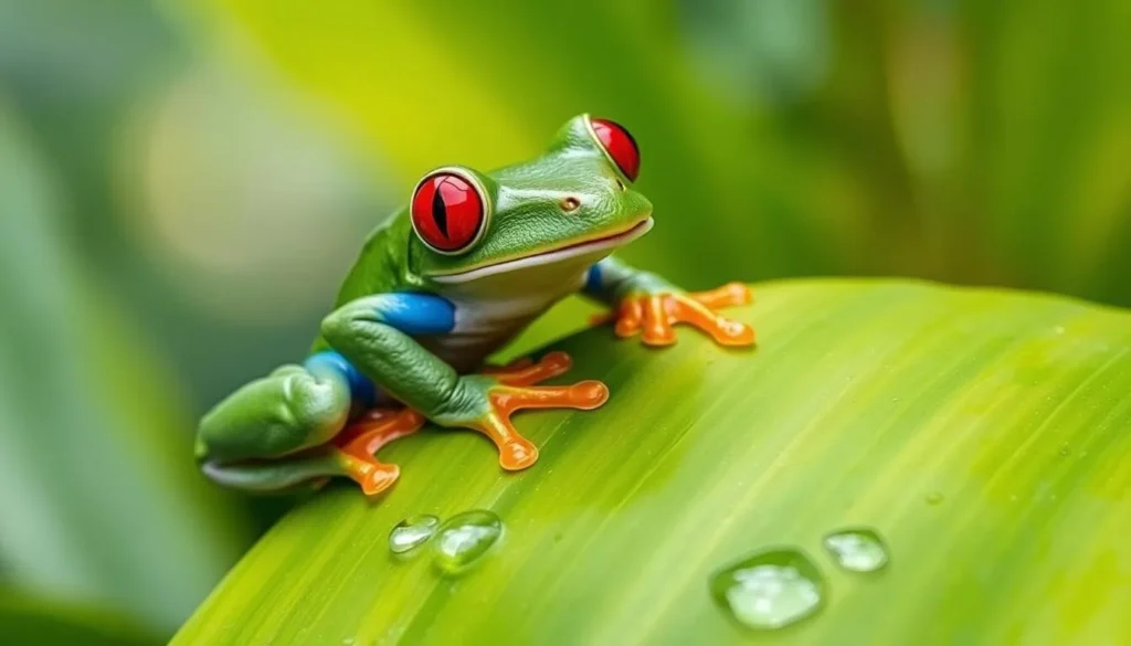 Red-eyed tree frog, one of the unique wildlife species found in Capiro Calentura National Park Red-eyed tree frog, one of the unique wildlife species found in Capiro Calentura National Park