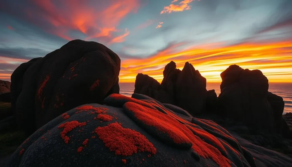 Remarkable Rocks formation at sunset in Flinders Chase National Park, Kangaroo Island