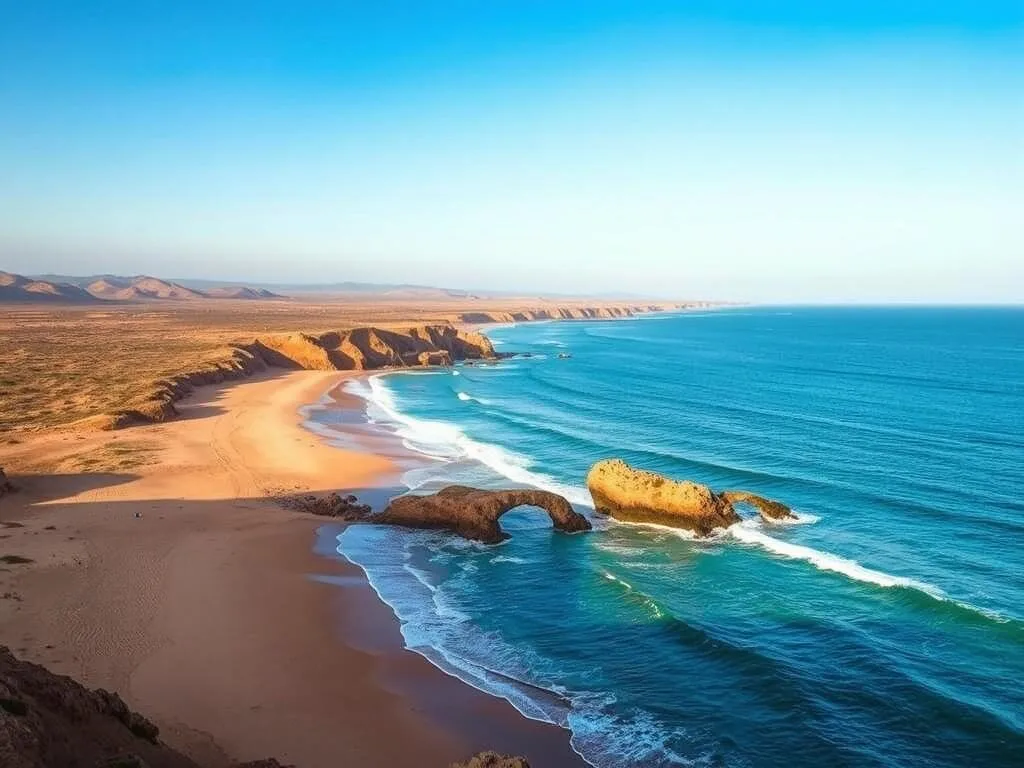 Remote Sidi Mugait Beach near Asilah Morocco