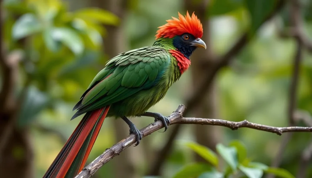 Resplendent Quetzal bird in Montana de Yoro National Park