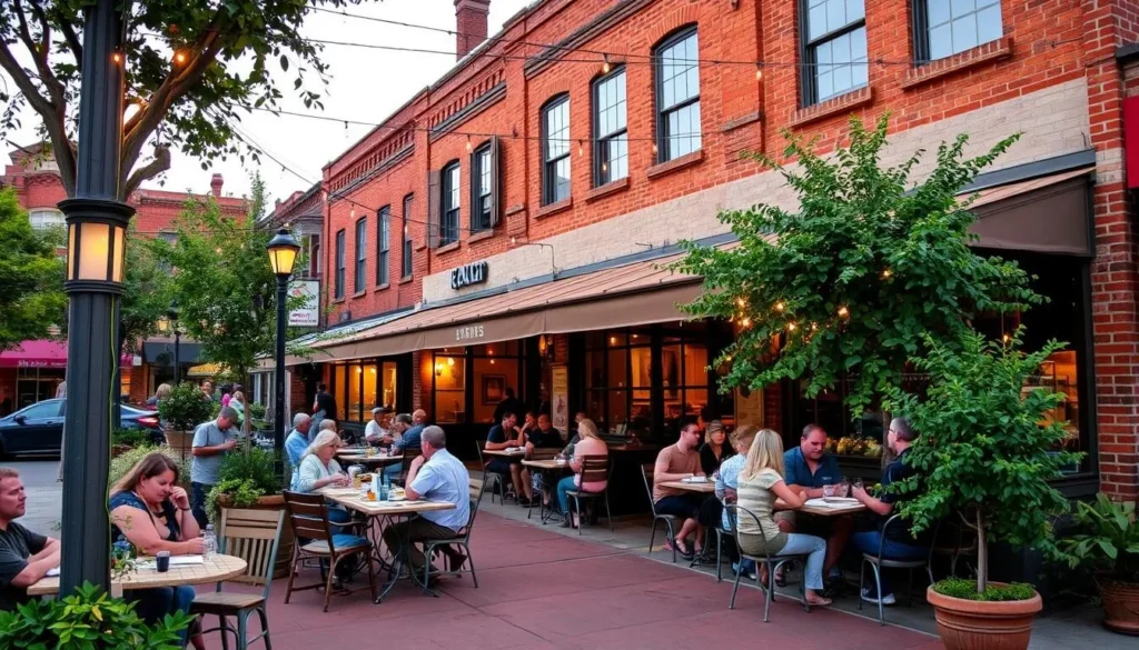 Restaurant in downtown Ellensburg with outdoor patio dining