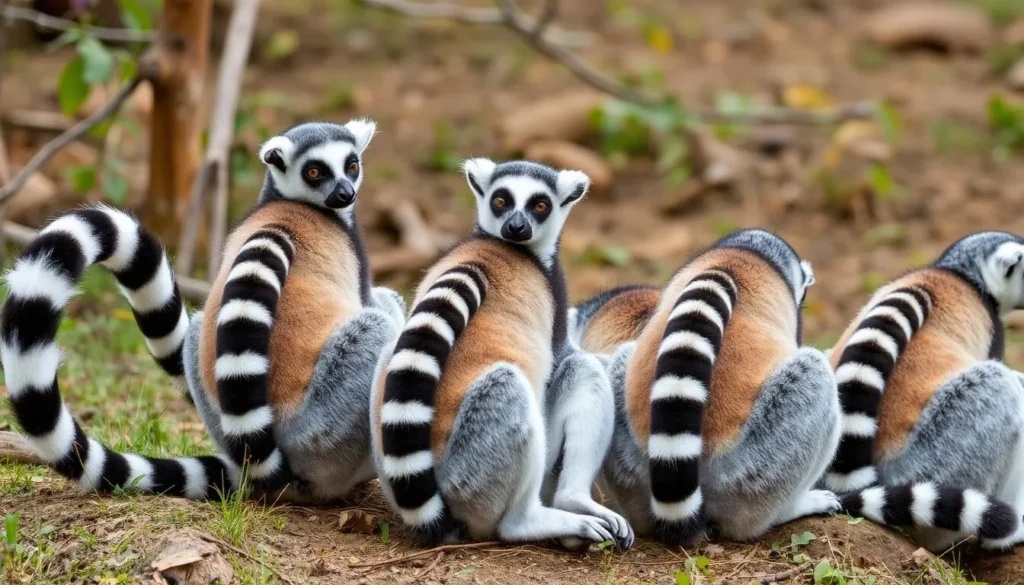 Ring-tailed lemurs at Berenty Reserve near Amboasary, Madagascar Ring-tailed lemurs at Berenty Reserve near Amboasary, Madagascar