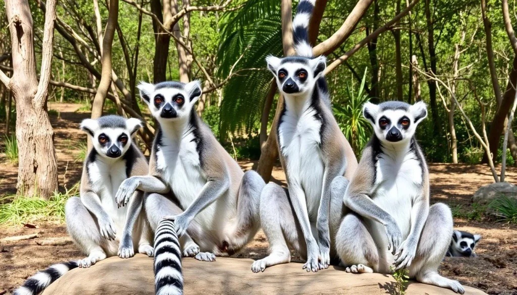 Ring-tailed lemurs at Lemurs' Park near Ivato Madagascar