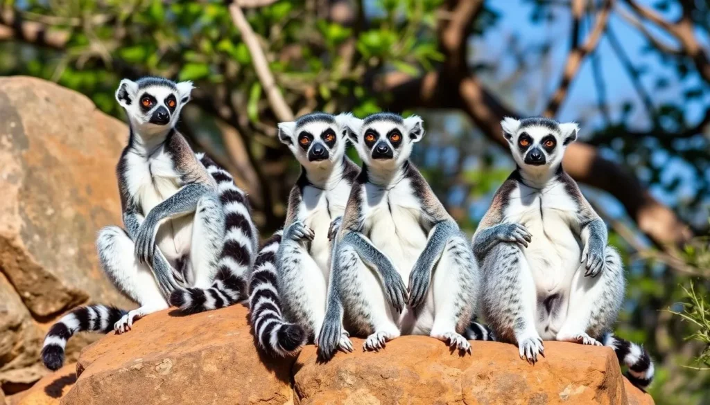 Ring-tailed lemurs in Andohahela National Park Ring-tailed lemurs in Andohahela National Park