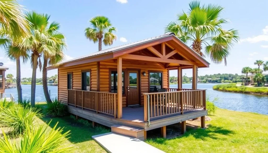 Riverside vacation rental cabin near Ellie Schiller Homosassa Springs Wildlife State Park Florida