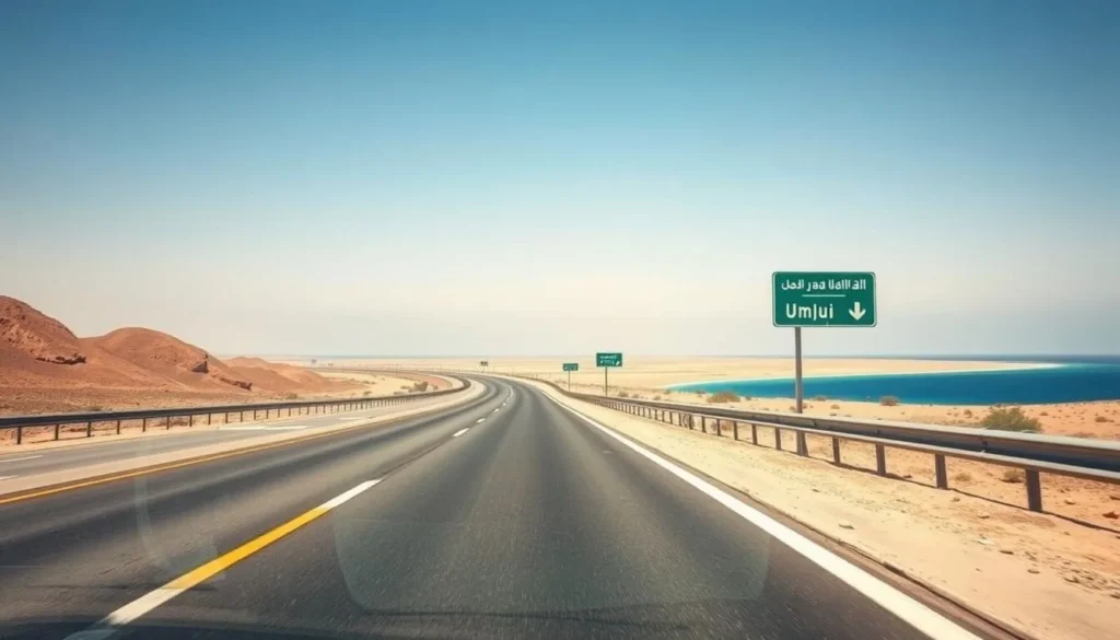 Road trip to Umluj along the scenic Red Sea coast highway in Saudi Arabia Road trip to Umluj along the scenic Red Sea coast highway in Saudi Arabia