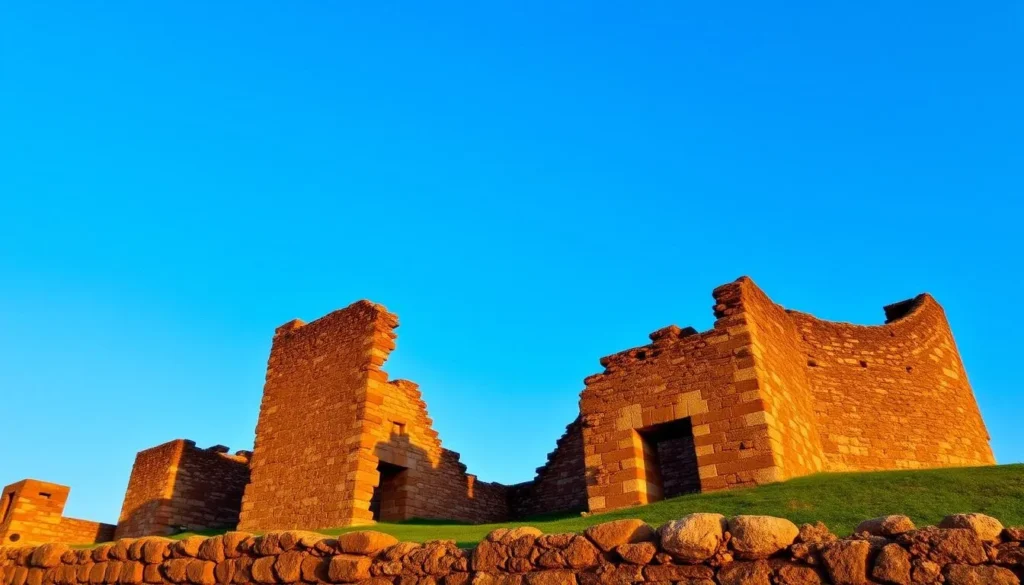 Ruins of the historic Kayts Island Fort with stone walls