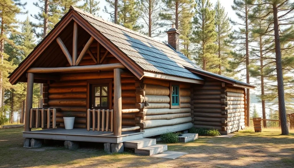 Rustic wooden cabin accommodation near Lake Keltma