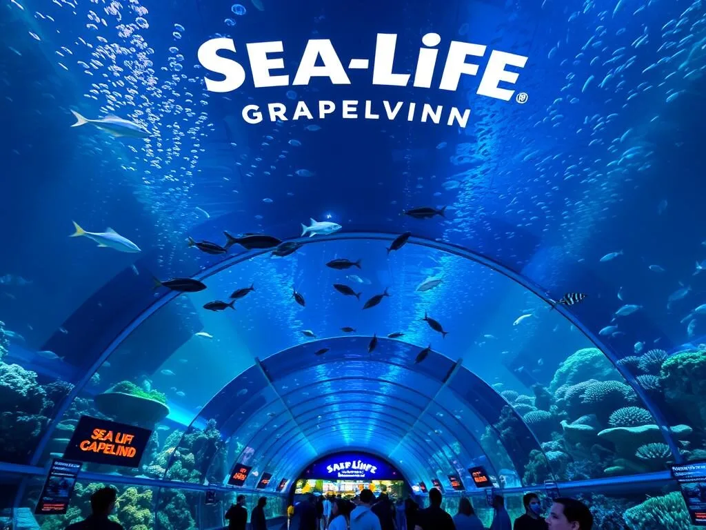 SEA LIFE Grapevine Aquarium with underwater tunnel and marine life