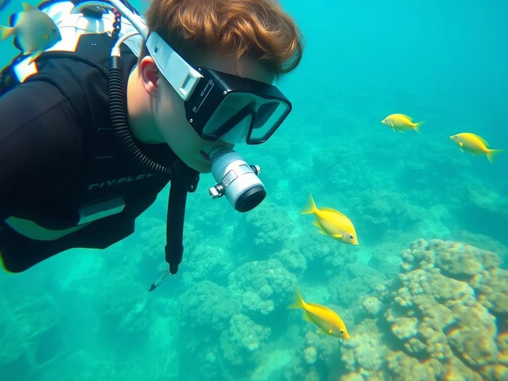SNUBA diving experience at De Palm Island Aruba with tourists exploring underwater