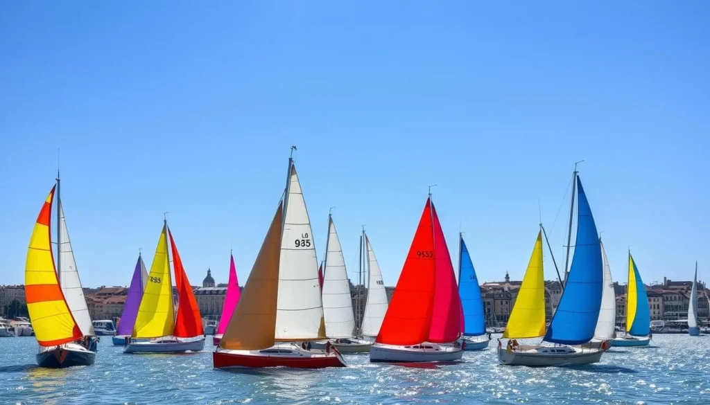 Sailing boats in La Rochelle's harbor during a regatta, a popular activity during the best time to visit in summer