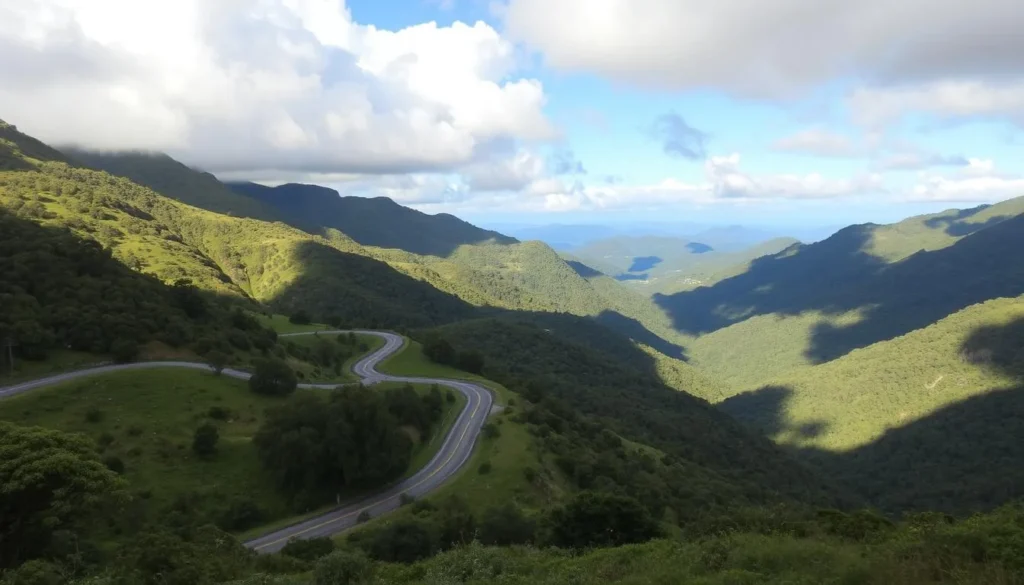 Scenic drive to Maleny Queensland through the hinterland
