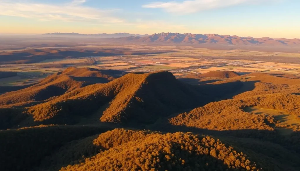 Scenic landscape of the Upper Hunter region surrounding Burning Mountain Nature Reserve