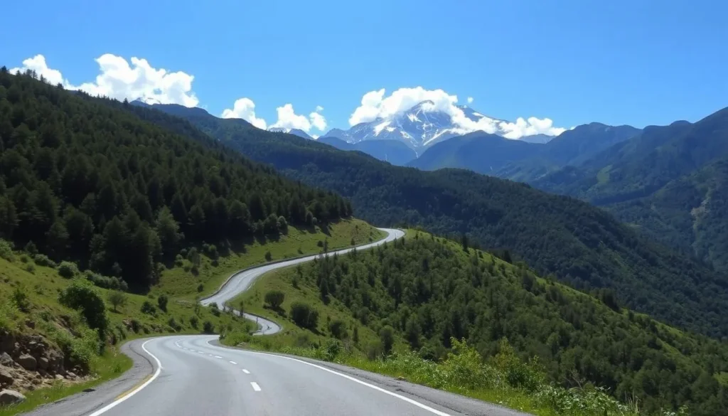 Scenic mountain road from Santa Cruz to Samaipata, Bolivia with lush green landscapes