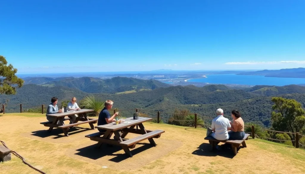 Scenic picnic spot with views in Montville Queensland