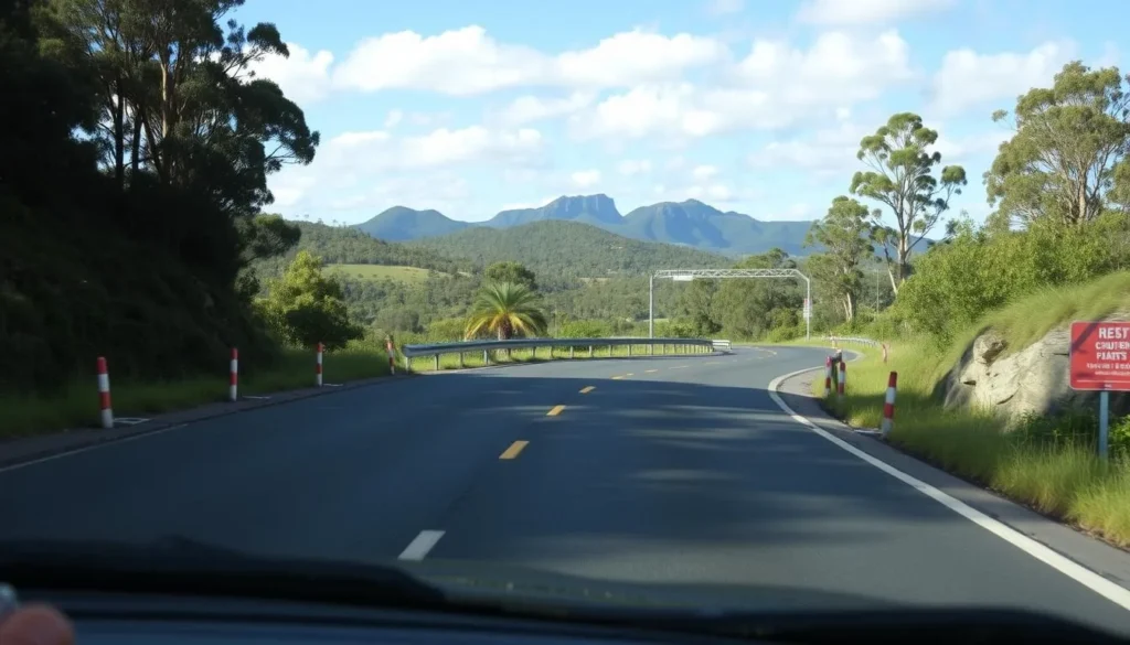 Scenic road leading to Bunya Mountains National Park, Queensland