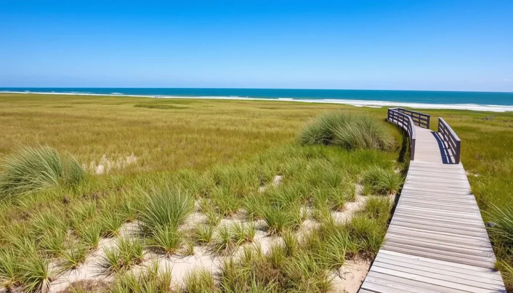 Sea Rim State Park beach and marshland in Port Arthur Texas Sea Rim State Park beach and marshland in Port Arthur Texas