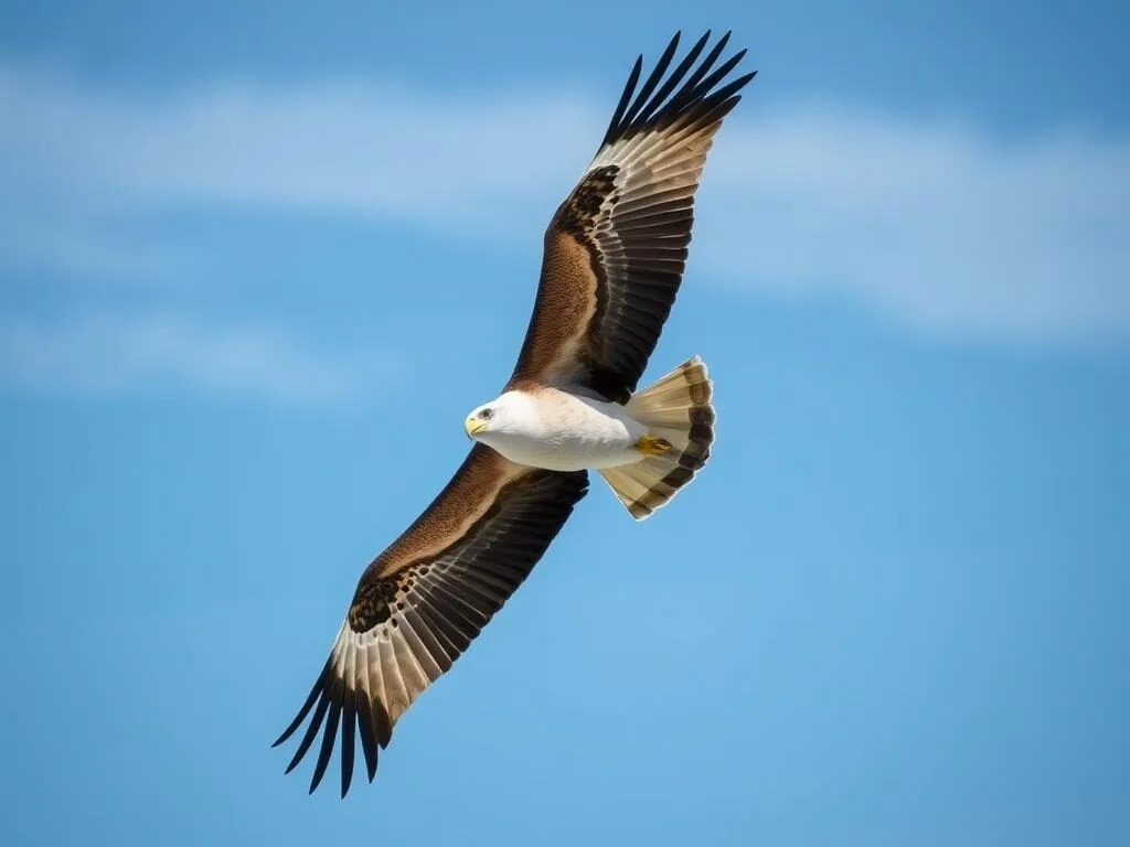 Sea eagle soaring above Burleigh Head National Park