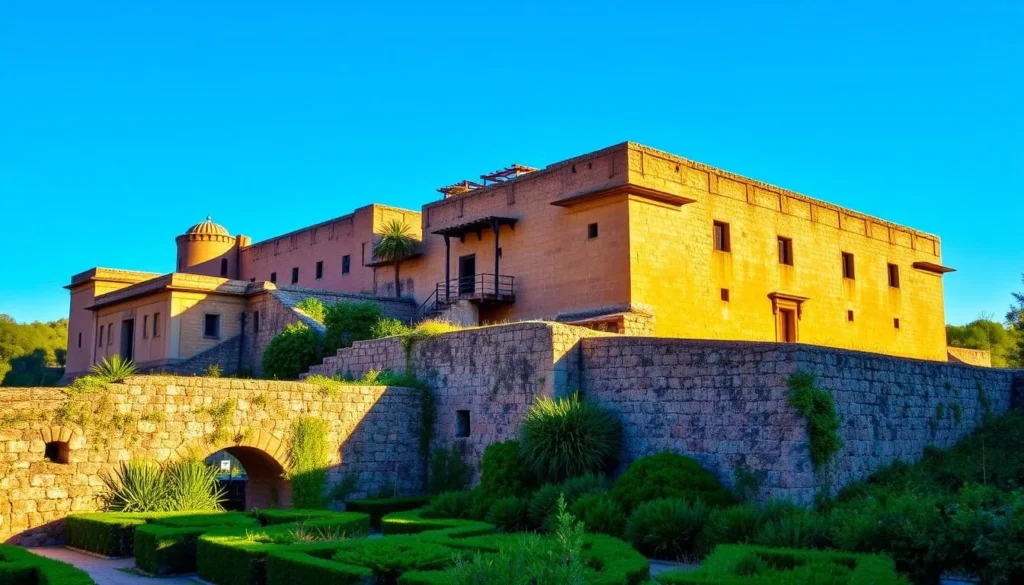 Seasonal view of Molino de Flores Nezahualcoyotl National Park during dry season showing clear skies and vibrant colors
