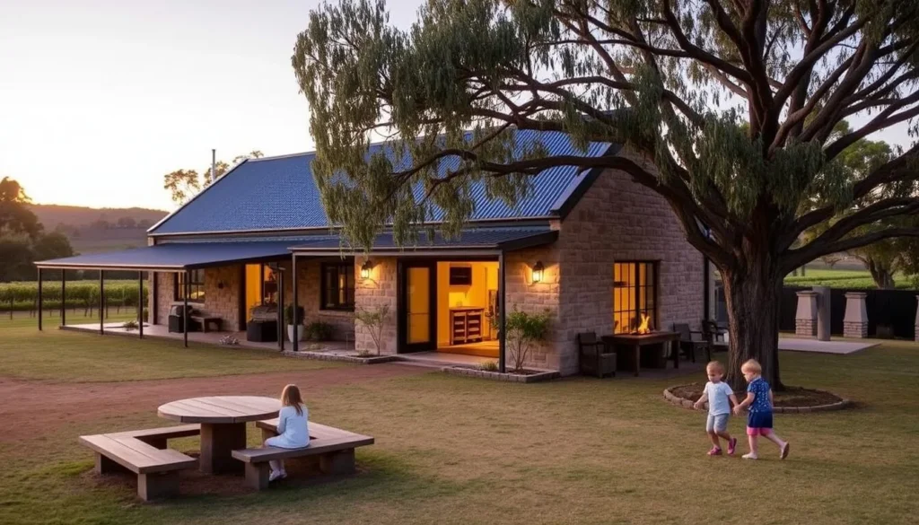 Self-contained cottage in McLaren Vale with vineyard views, ideal for families exploring McLaren Vale South Australia things to do