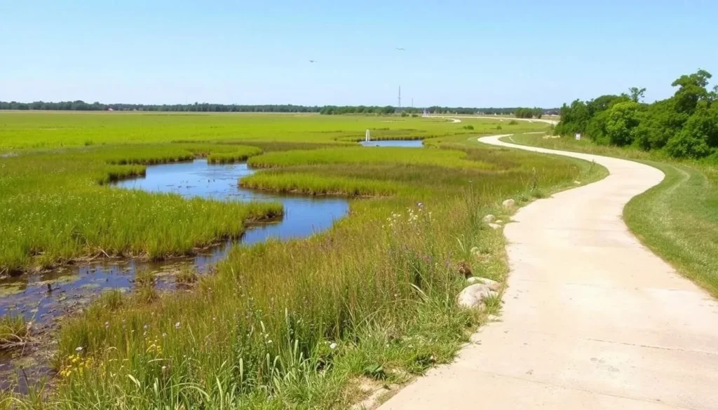 Shadow Creek Ranch Nature Trail in Pearland with native plants and wildlife