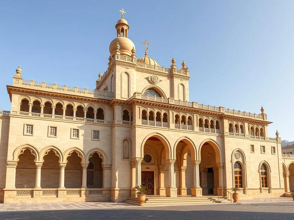 Shubra Palace in Taif showing the unique blend of Islamic and Roman architectural styles