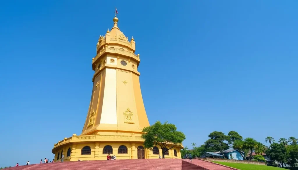 Siger Tower in Bandar Lampung with its distinctive traditional Lampung crown shape