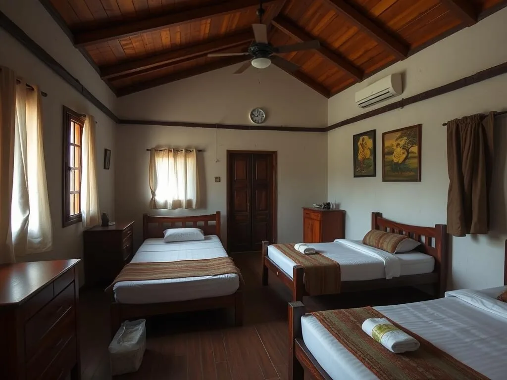 Simple guesthouse in a gateway town near Kayan Mentarang National Park with basic rooms and wooden structure
