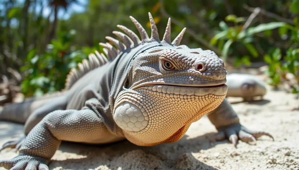Sister Islands Rock Iguana on a path in Little Cayman