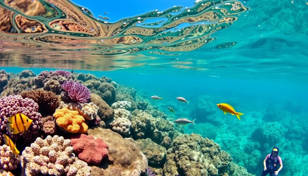 Snorkeling at the fringing reef off Horseshoe Bay in Bowen