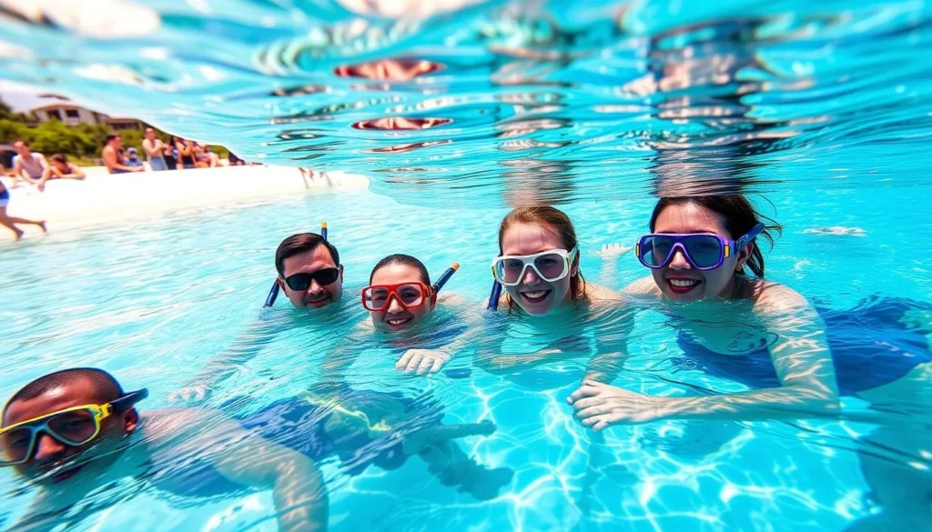 Snorkeling in the clear waters off a beach in Saint Mary, Antigua