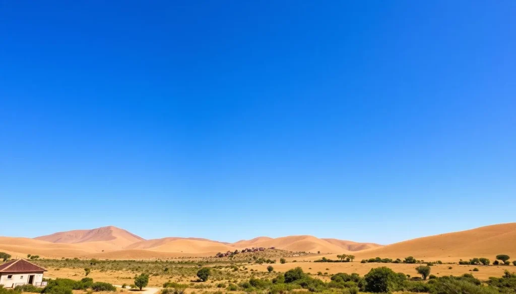 Soavinandriana landscape during dry season with clear skies