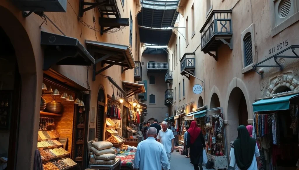 Souq Waqif traditional market in Doha with its vibrant alleys and shops