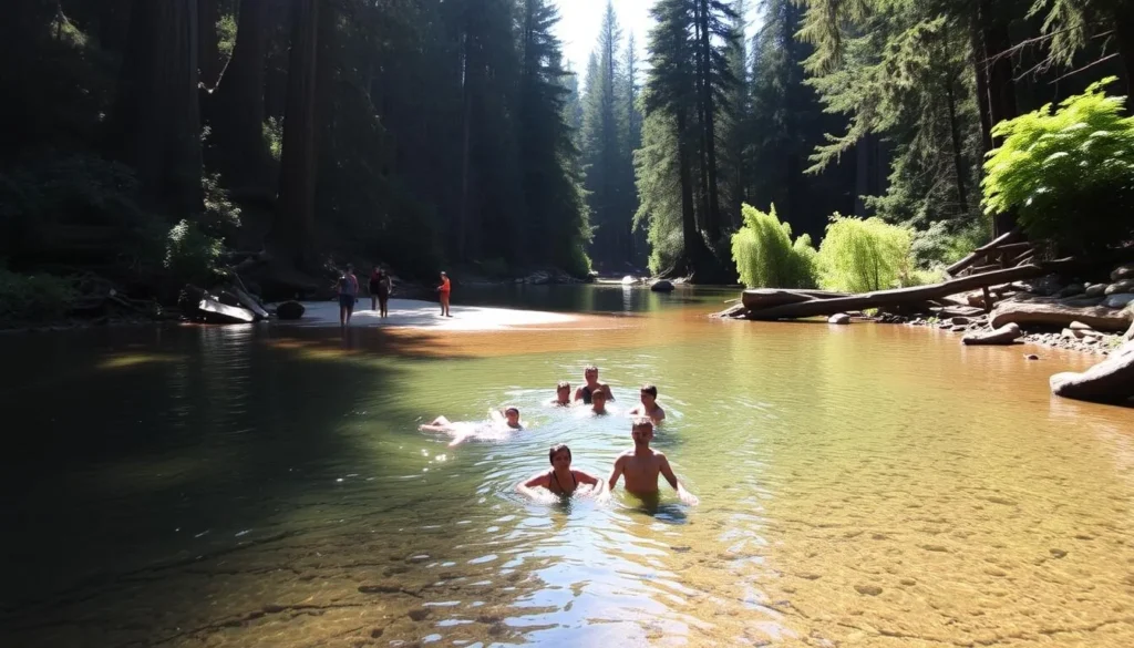 South Fork Eel River swimming hole at Richardson Grove State Park