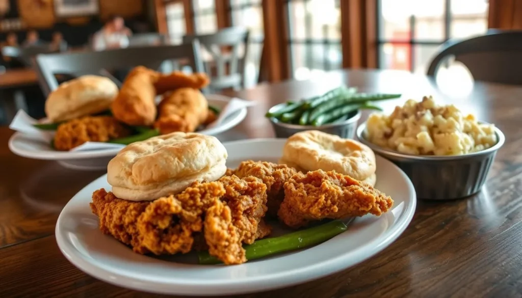 Southern comfort food at a restaurant in Townsend, Tennessee