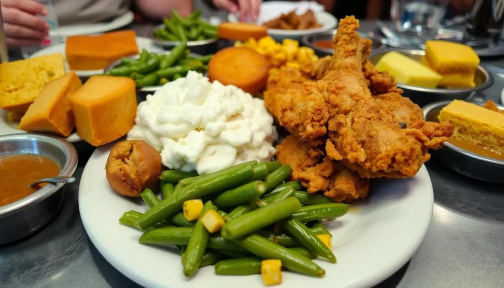 Southern comfort food meal at a restaurant in Jackson Tennessee Southern comfort food meal at a restaurant in Jackson Tennessee