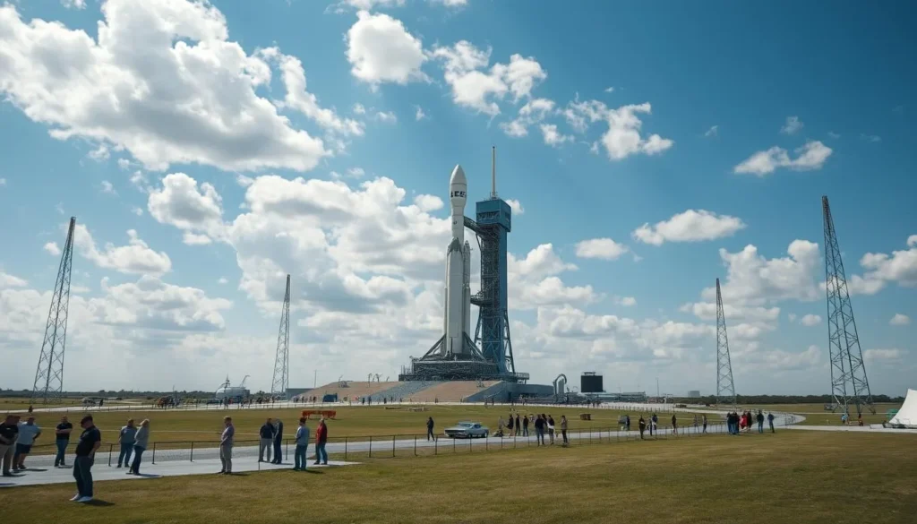 SpaceX Starship rocket on launch pad at Starbase Texas