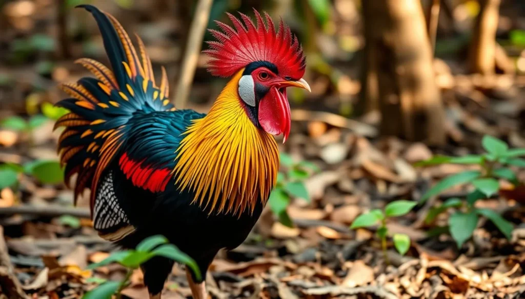 Sri Lanka Junglefowl in Wilpattu National Park