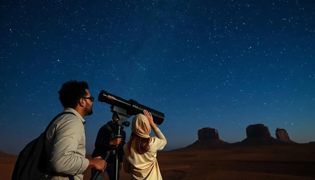 Stargazing experience in Al Ula's desert with telescope and night sky Stargazing experience in Al Ula's desert with telescope and night sky