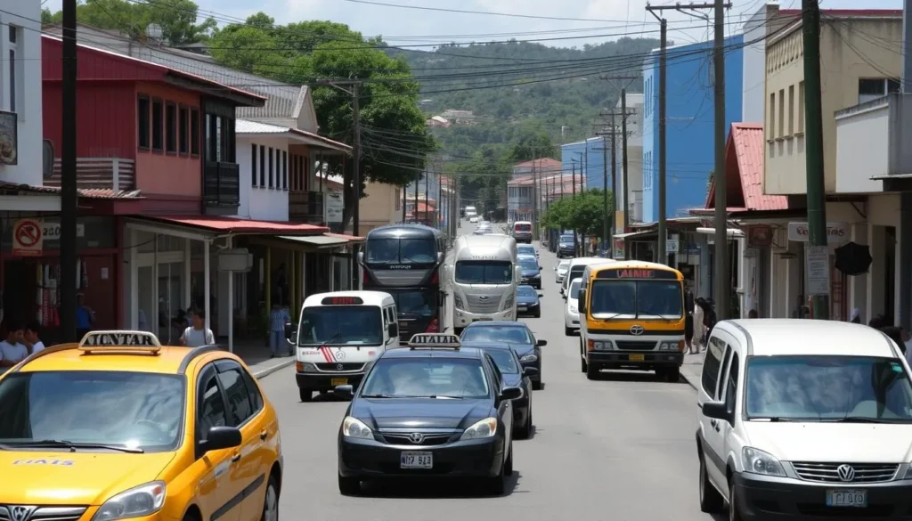 Street scene in downtown Catacamas with local transportation Street scene in downtown Catacamas with local transportation