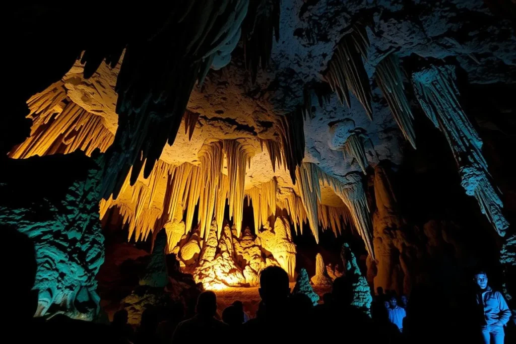 Stunning stalactite and stalagmite formations inside Umajalanta Caverns in Toro Toro National Park