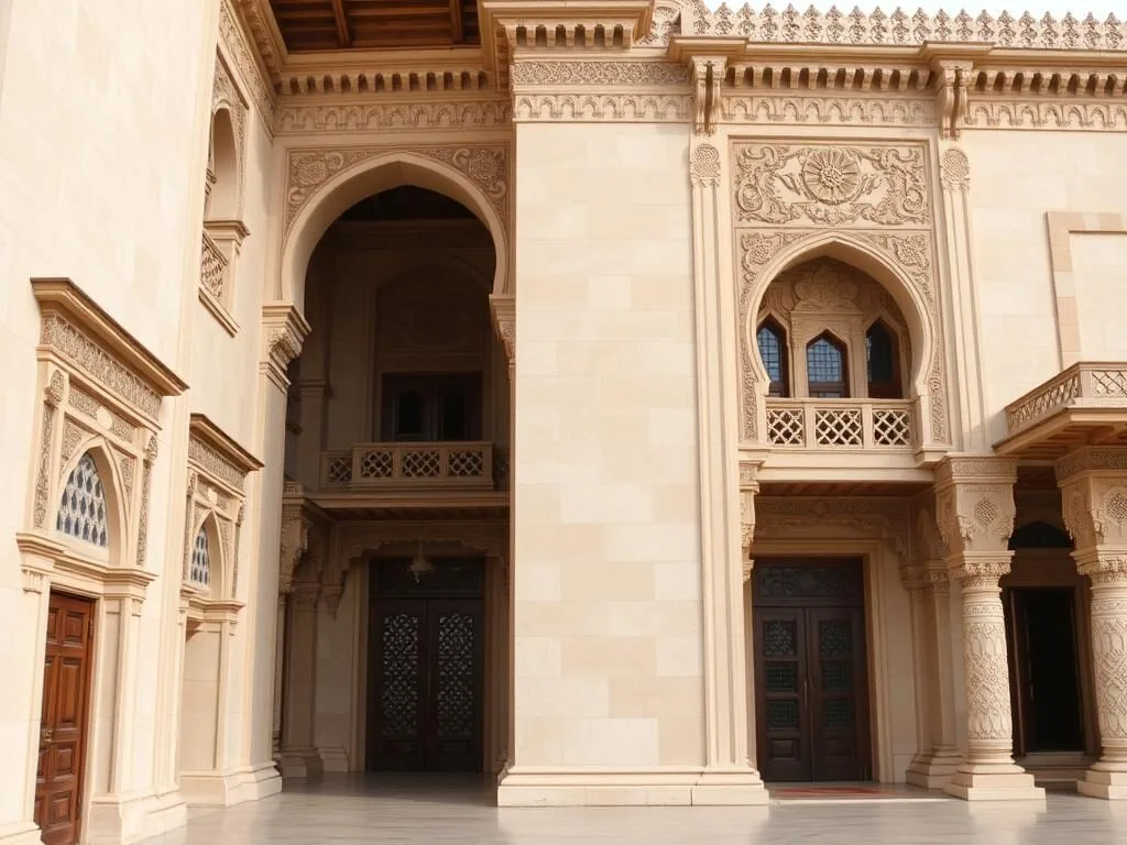 Sultan Al Qu'aiti Palace with its distinctive architecture