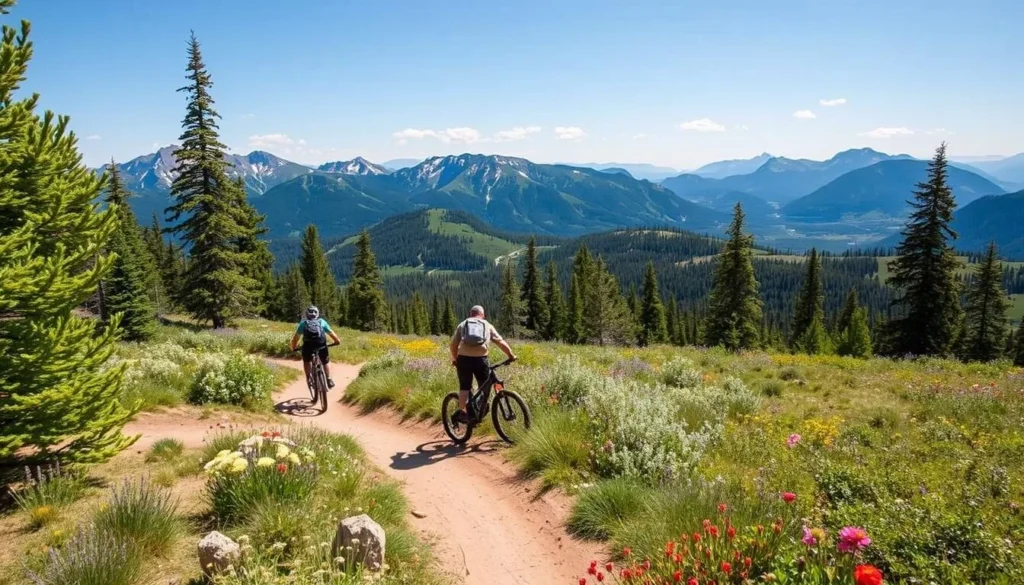 Summer mountain biking trails at Powderhorn Mountain