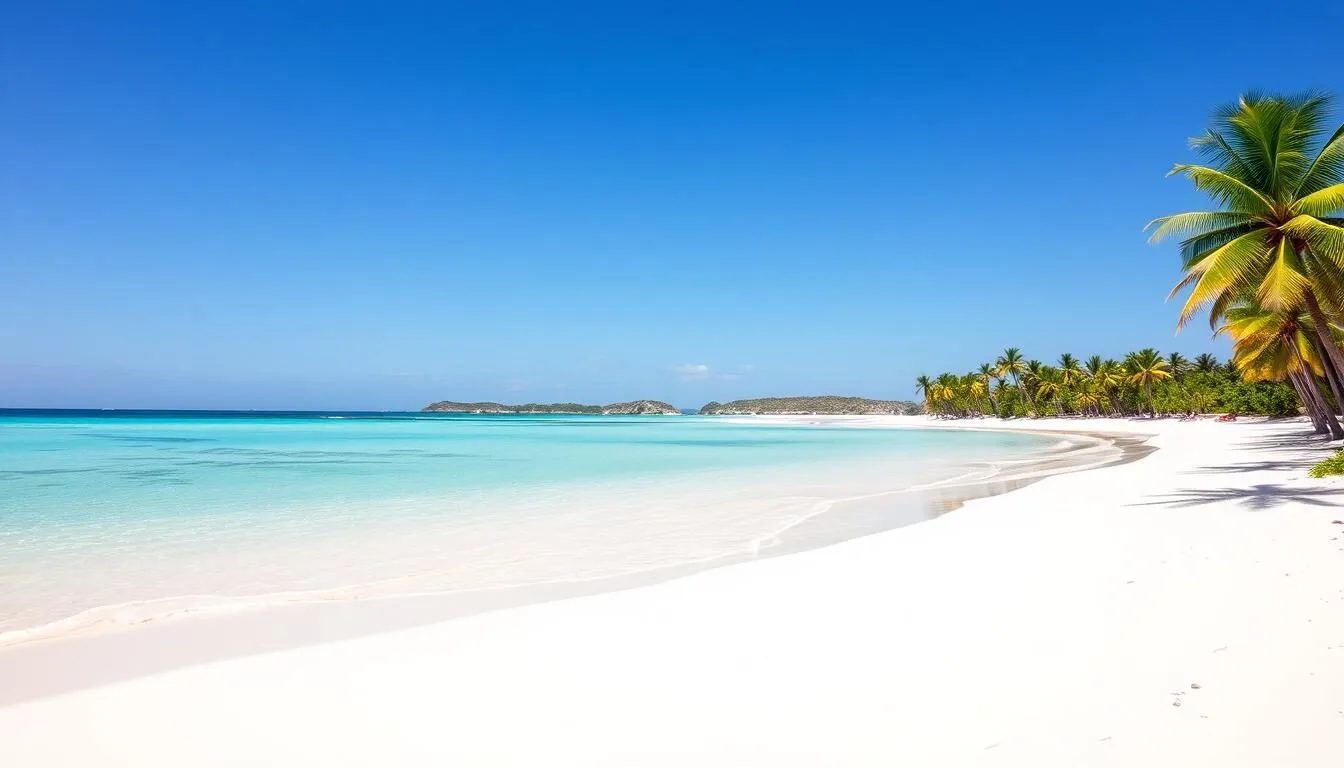 Sunny-beach-at-Nosy-Tanikely-National-Park-Madagascar-with-clear-skies-during-the-dry-season Sunny beach at Nosy Tanikely National Park Madagascar with clear skies during the dry season