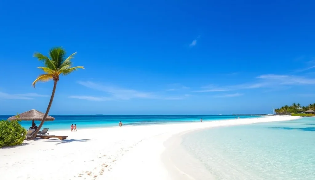 Sunny beach day in Bodden Town Grand Cayman during the dry season