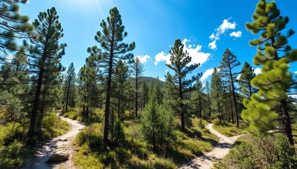 Sunny day at Insurgente Jose Maria Morelos y Pavon National Park during dry season showing clear trails Sunny day at Insurgente Jose Maria Morelos y Pavon National Park during dry season showing clear trails
