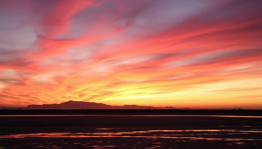 Sunset over the Channel Islands as viewed from Mandalay State Beach
